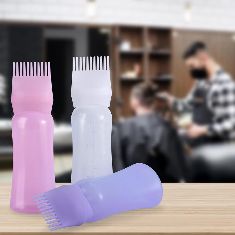 Dymoece D Root Comb Applicator Bottle 6 Ounce Hair Oil Applicator for Hair Dye, Hair Oiler Comb Bottle with Graduated Scale - Image 5
